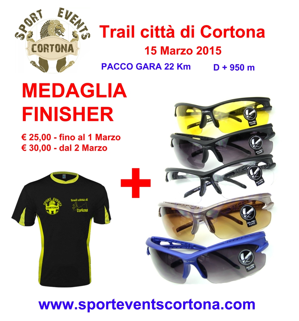 PACCO GARA 22 KM TRAIL CITTà DI CORTONA